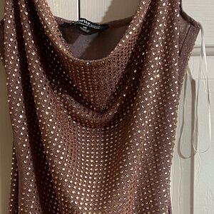 Fashion Nova Rose Gold Sparkly Dress